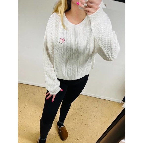 Nordstrom BP. Ivory Heart Sweater - Picture 3 of 11